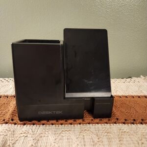 Desk Organizer Phone Stand - Black